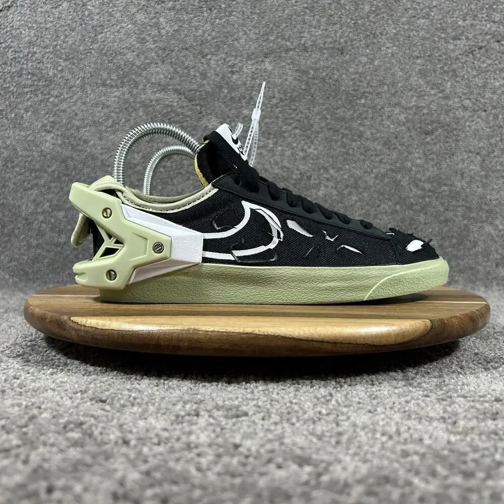 Nike Blazer Low X Acronym DO9373-001 Mens Size 4.5 Black Olive Aura Shoes New